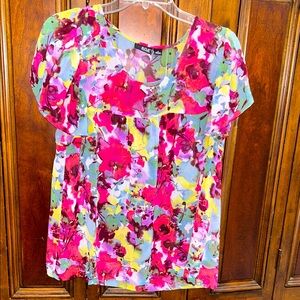a.n.a Floral blouse.  Size Medium